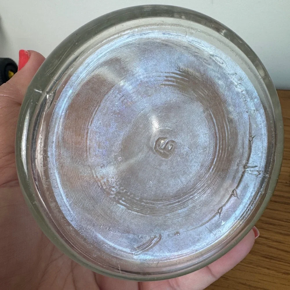 Vintage Atlas Strong Shoulder Mason Jar Clear Glass Quart‎ Size Canning Jar
